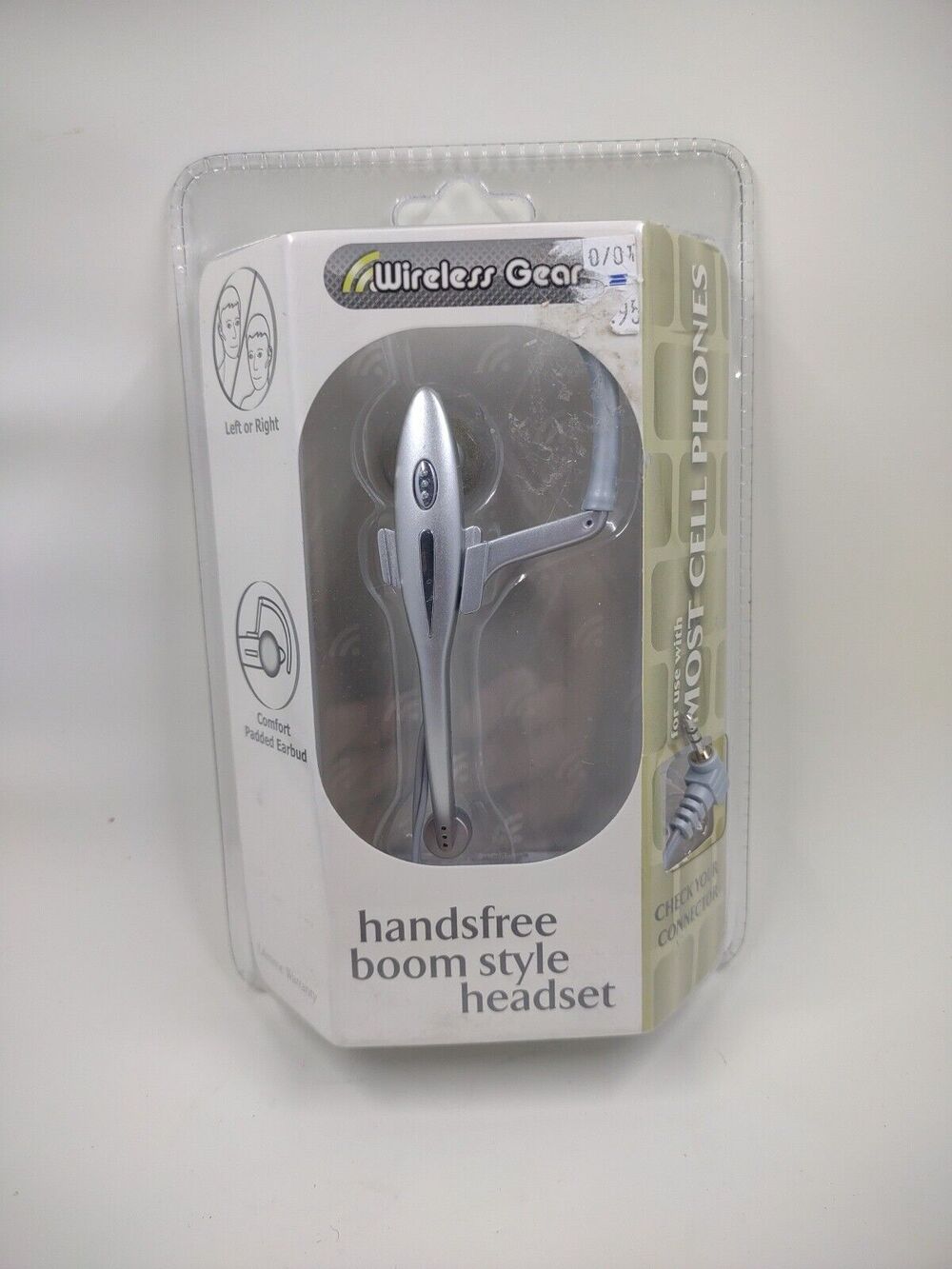 Wireless Gear brand Hands-Free Boom Style Headset - Built In Microphone wired
